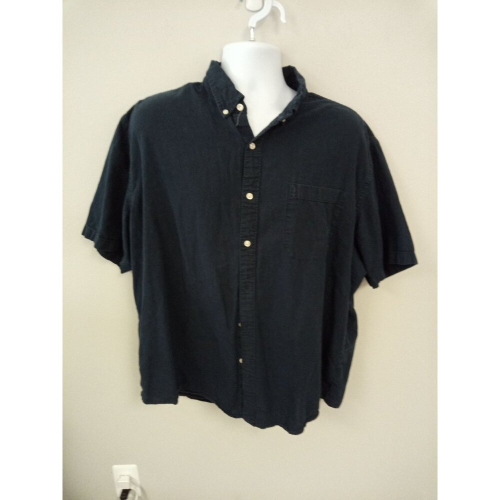 Croft and Barrow Men's Blue Short Sleeve button down shirt XXL